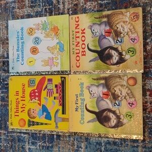 Little Golden Book Children's Vintage Hardback Books Set of 4